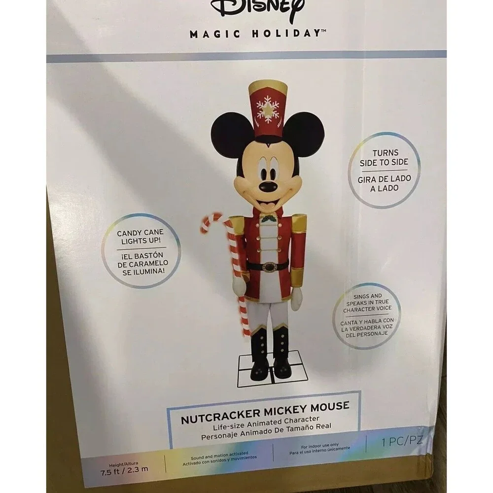 Disney Mickey Mouse Animated Animatronic NUTCRACKER Life size 7.5 Ft Decoration